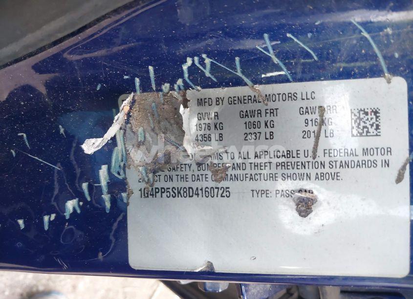 Photo 9 of 2013 Buick Verano (VIN 1G4PP5SK8D4160725)