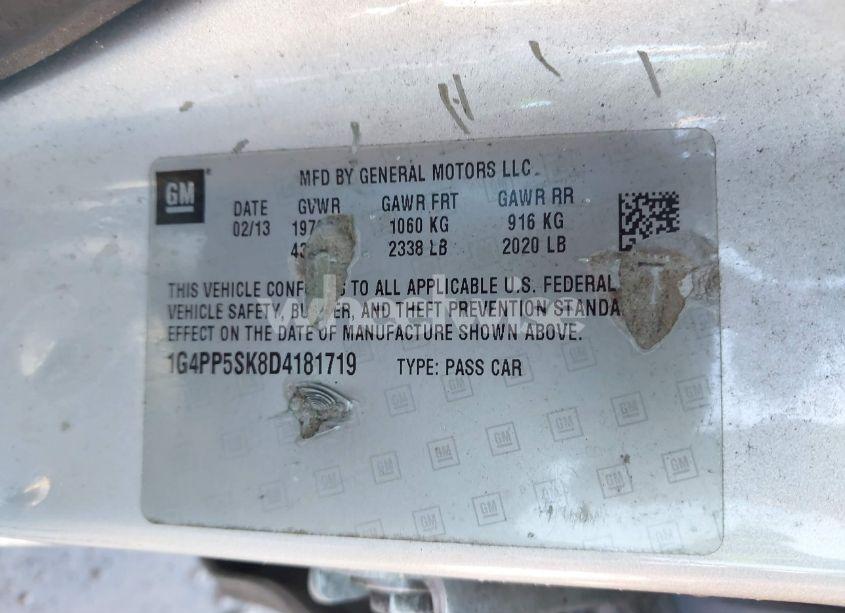 Photo 9 of 2013 Buick Verano (VIN 1G4PP5SK8D4181719)