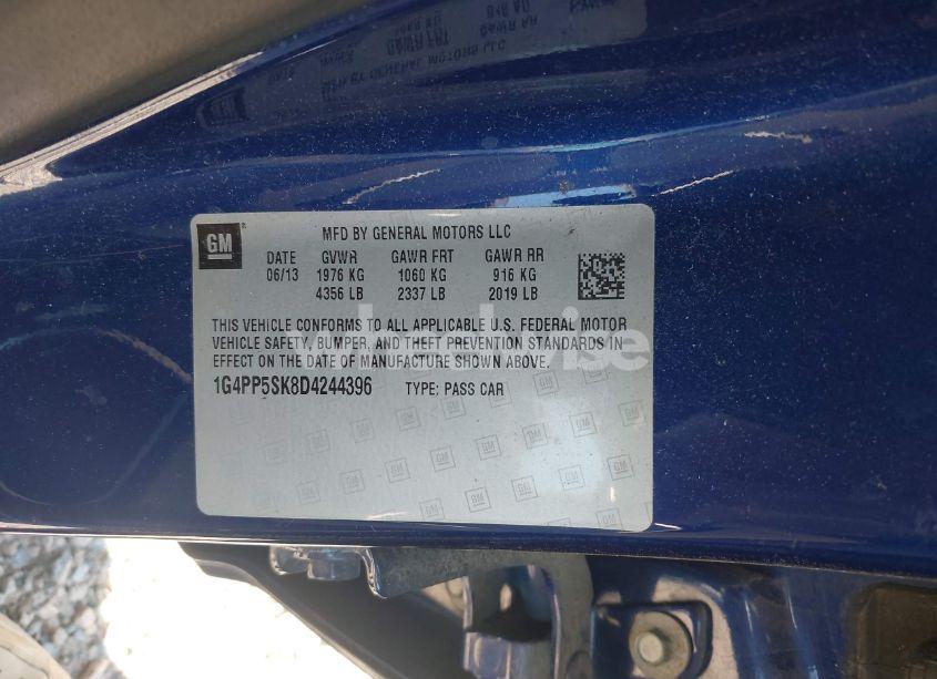 Photo 9 of 2013 Buick Verano (VIN 1G4PP5SK8D4244396)