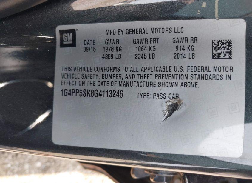 Photo 9 of 2016 Buick Verano (VIN 1G4PP5SK8G4113246)