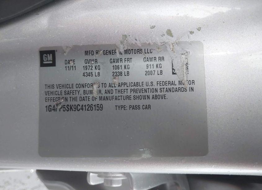 Photo 9 of 2012 Buick Verano (VIN 1G4PP5SK9C4126159)