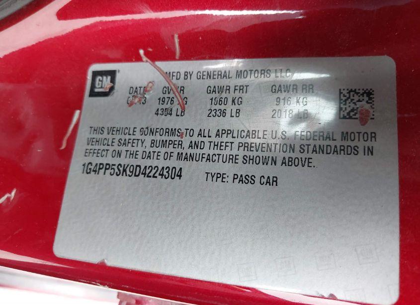 Photo 9 of 2013 Buick Verano (VIN 1G4PP5SK9D4224304)