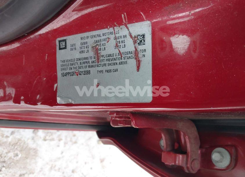 Photo 9 of 2015 Buick Verano (VIN 1G4PP5SK9F4212088)