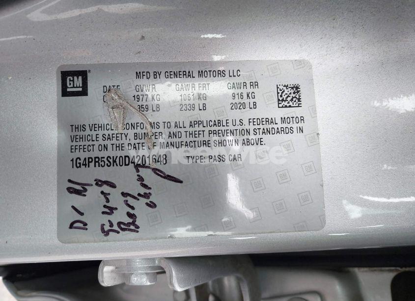 Photo 9 of 2013 Buick Verano CONVENIENCE GROUP (VIN 1G4PR5SK0D4201648)