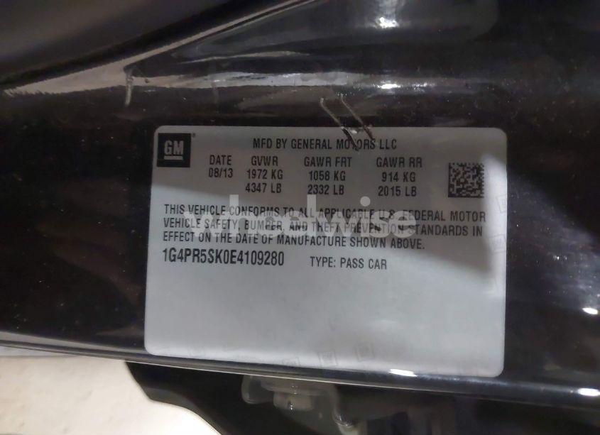 Photo 9 of 2014 Buick Verano CONVENIENCE GROUP (VIN 1G4PR5SK0E4109280)