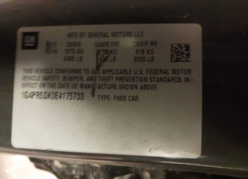 Photo 9 of 2014 Buick Verano CONVENIENCE GROUP (VIN 1G4PR5SK0E4175733)