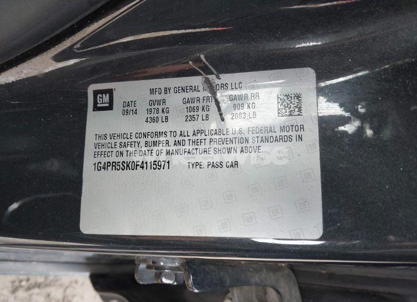 Photo 9 of 2015 Buick Verano CONVENIENCE GROUP (VIN 1G4PR5SK0F4115971)