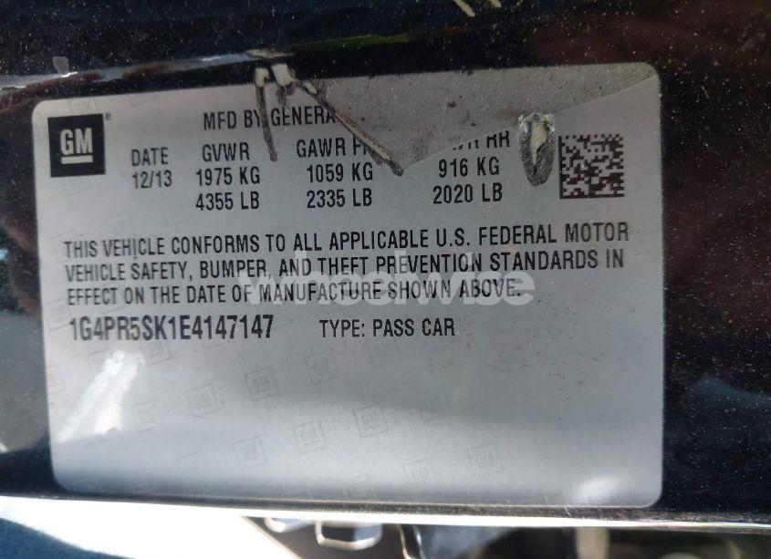 Photo 9 of 2014 Buick Verano CONVENIENCE GROUP (VIN 1G4PR5SK1E4147147)