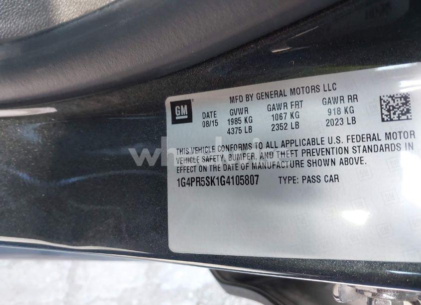 Photo 9 of 2016 Buick Verano CONVENIENCE GROUP (VIN 1G4PR5SK1G4105807)