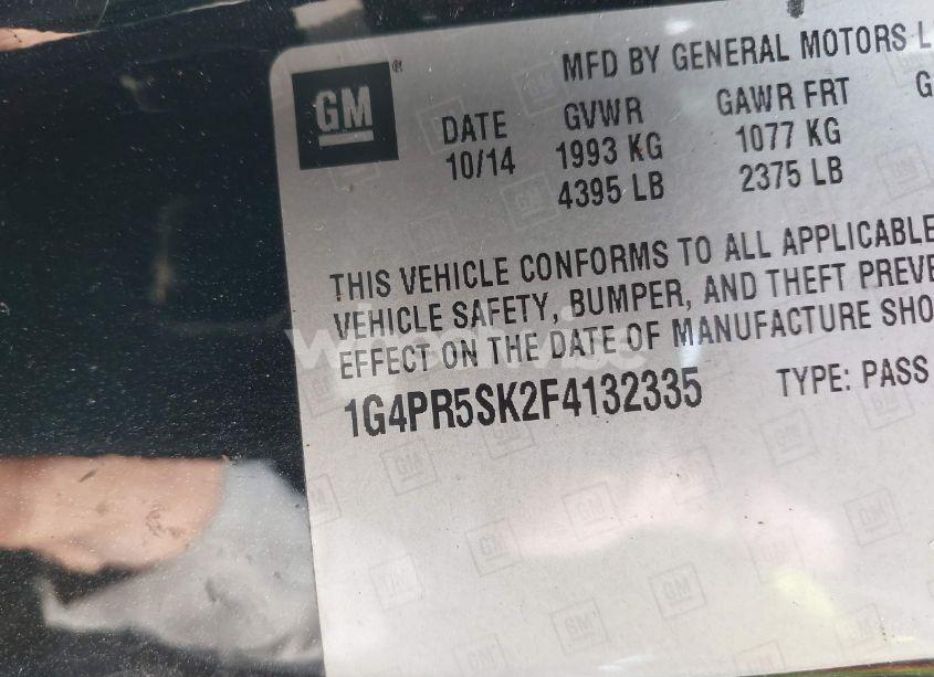 Photo 9 of 2015 Buick Verano CONVENIENCE GROUP (VIN 1G4PR5SK2F4132335)