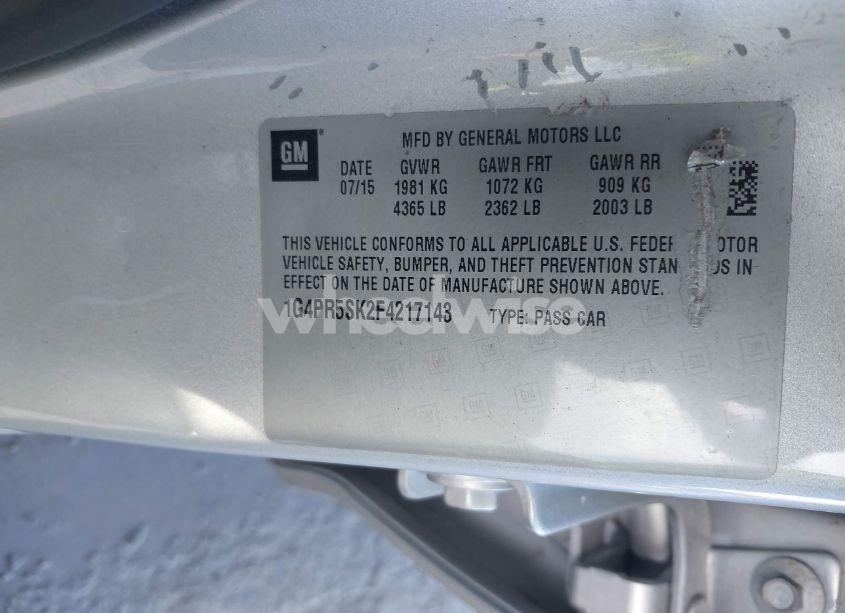 Photo 9 of 2015 Buick Verano CONVENIENCE GROUP (VIN 1G4PR5SK2F4217143)