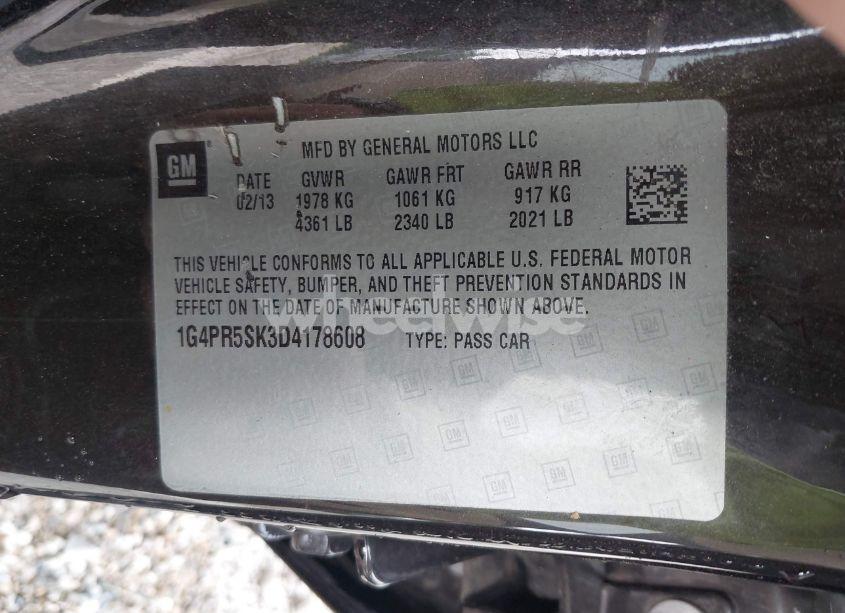 Photo 9 of 2013 Buick Verano CONVENIENCE GROUP (VIN 1G4PR5SK3D4178608)