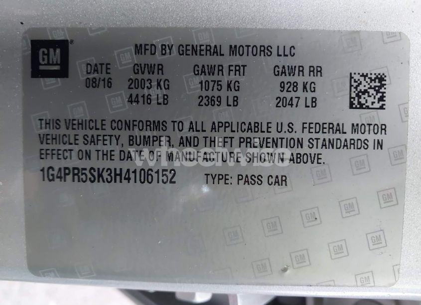 Photo 9 of 2017 Buick Verano SPORT TOURING (VIN 1G4PR5SK3H4106152)