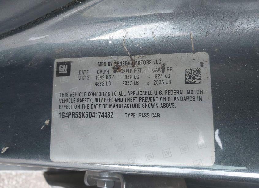 Photo 9 of 2013 Buick Verano CONVENIENCE GROUP (VIN 1G4PR5SK5D4174432)