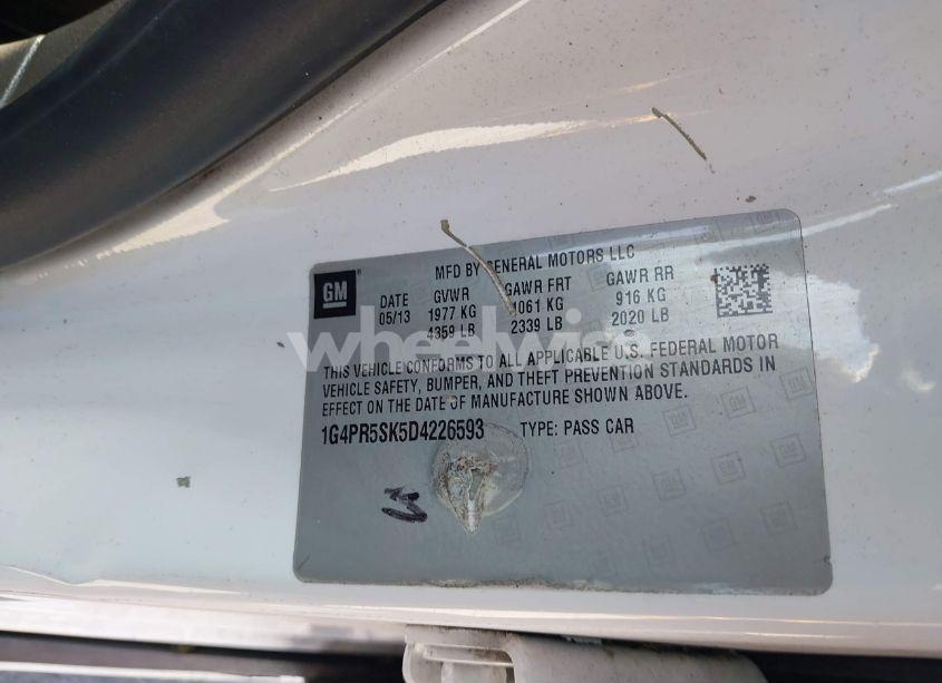 Photo 9 of 2013 Buick Verano CONVENIENCE GROUP (VIN 1G4PR5SK5D4226593)