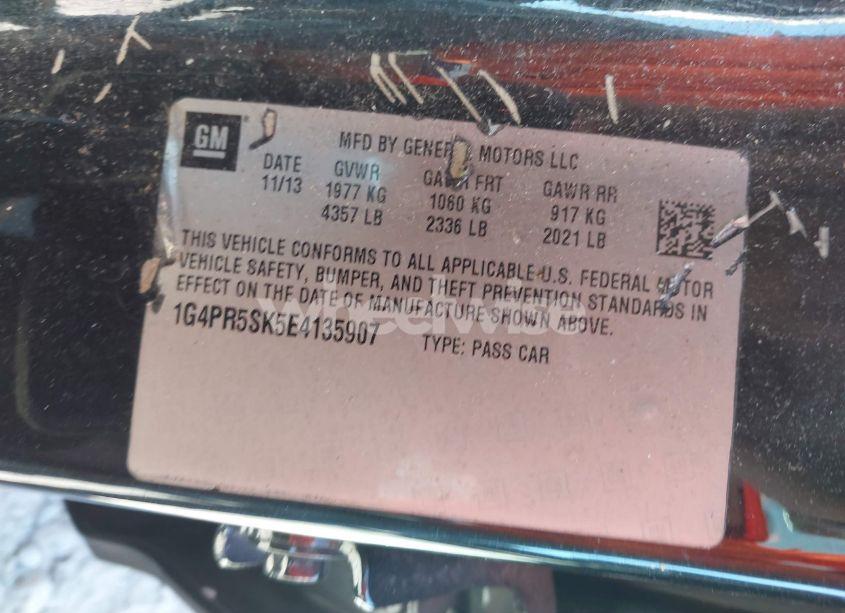 Photo 9 of 2014 Buick Verano CONVENIENCE GROUP (VIN 1G4PR5SK5E4135907)