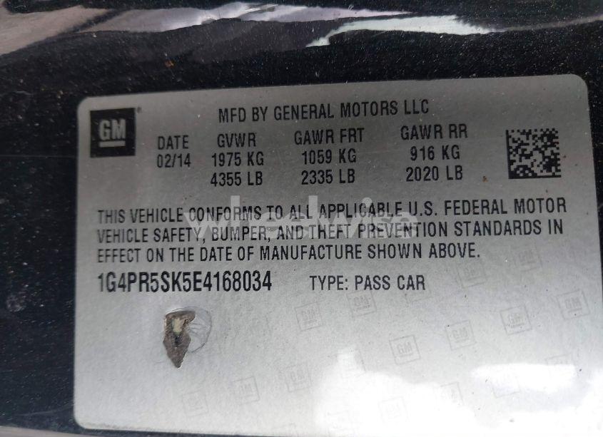 Photo 9 of 2014 Buick Verano CONVENIENCE GROUP (VIN 1G4PR5SK5E4168034)