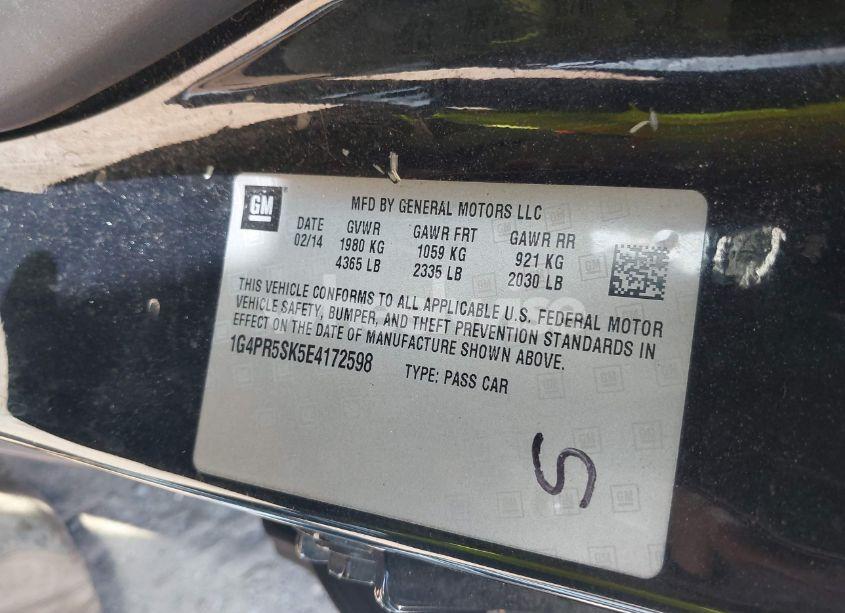 Photo 9 of 2014 Buick Verano CONVENIENCE GROUP (VIN 1G4PR5SK5E4172598)