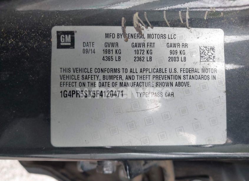 Photo 9 of 2015 Buick Verano CONVENIENCE GROUP (VIN 1G4PR5SK5F4120471)