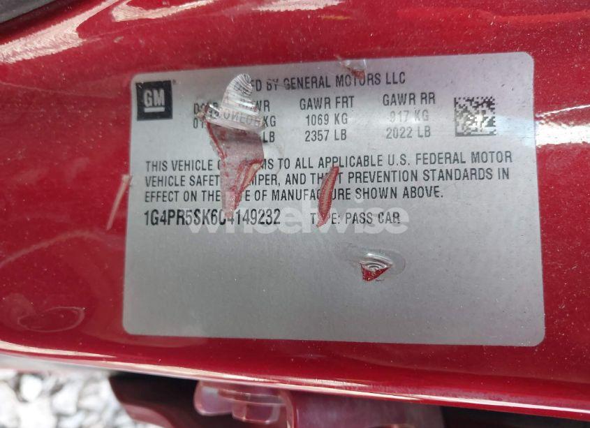 Photo 9 of 2012 Buick Verano CONVENIENCE GROUP (VIN 1G4PR5SK6C4149232)