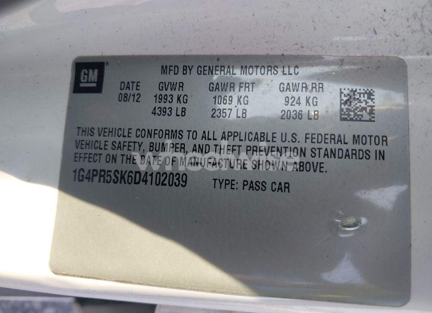 Photo 9 of 2013 Buick Verano CONVENIENCE GROUP (VIN 1G4PR5SK6D4102039)
