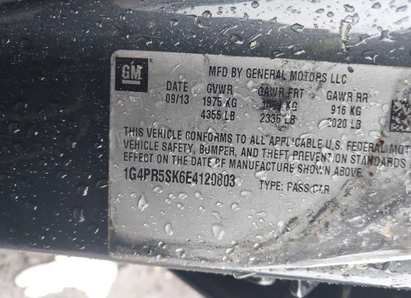 Photo 9 of 2014 Buick Verano CONVENIENCE GROUP (VIN 1G4PR5SK6E4120803)