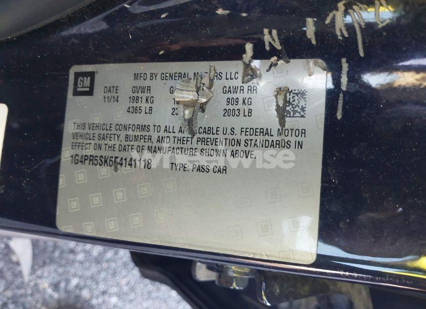 Photo 9 of 2015 Buick Verano CONVENIENCE GROUP (VIN 1G4PR5SK6F4141118)