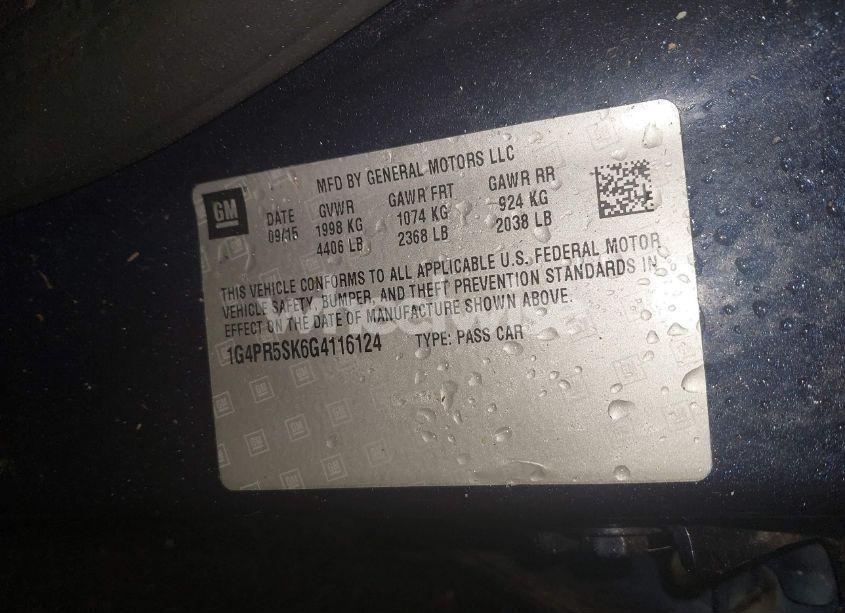 Photo 9 of 2016 Buick Verano CONVENIENCE GROUP (VIN 1G4PR5SK6G4116124)