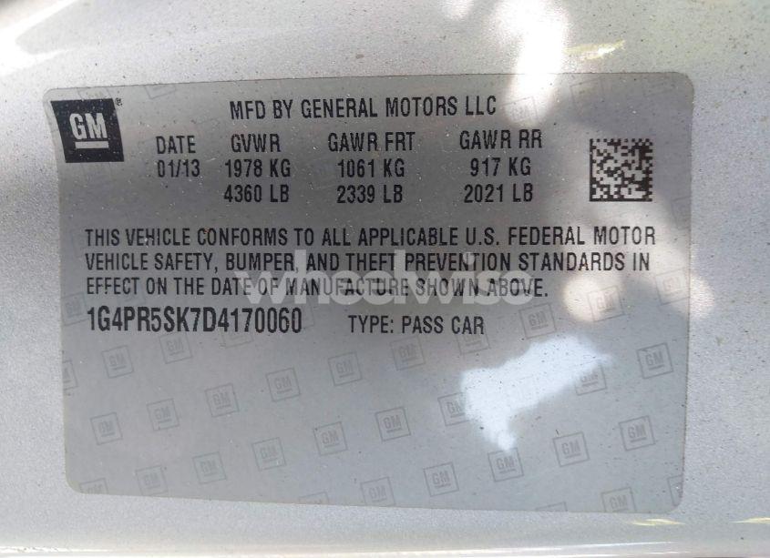 Photo 9 of 2013 Buick Verano CONVENIENCE GROUP (VIN 1G4PR5SK7D4170060)