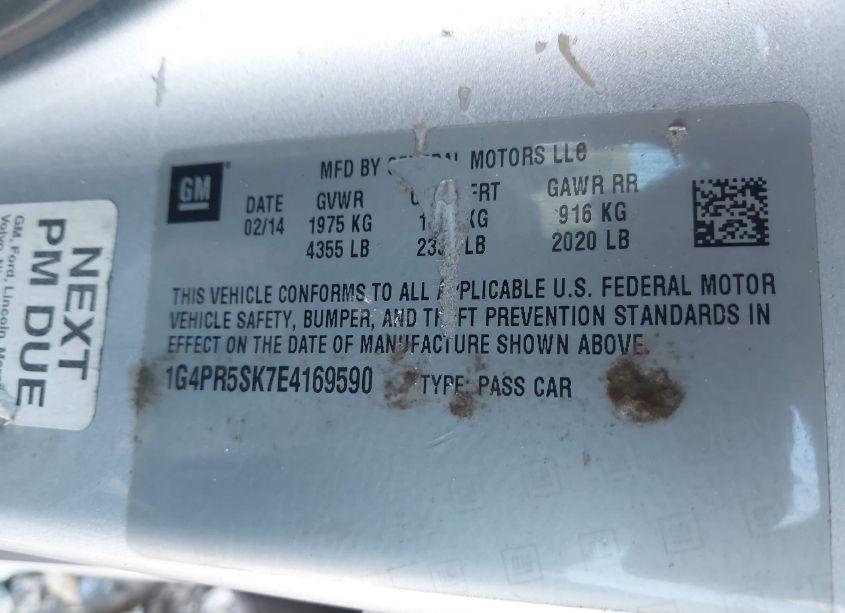 Photo 9 of 2014 Buick Verano CONVENIENCE GROUP (VIN 1G4PR5SK7E4169590)