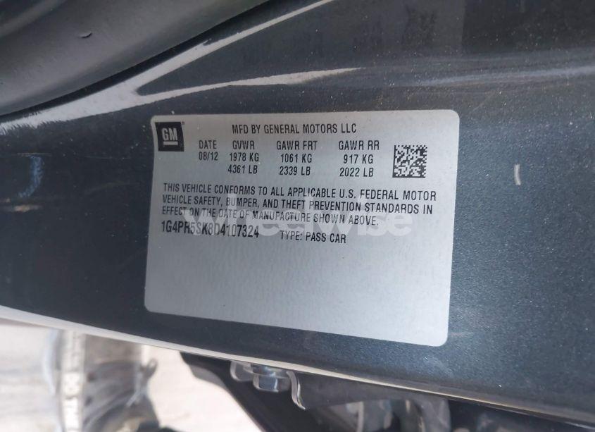 Photo 9 of 2013 Buick Verano CONVENIENCE GROUP (VIN 1G4PR5SK8D4107324)