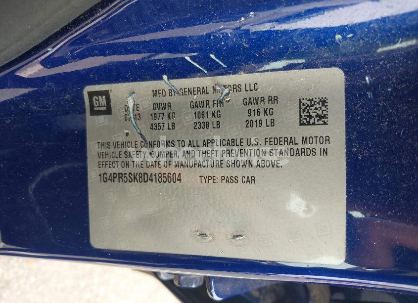 Photo 9 of 2013 Buick Verano CONVENIENCE GROUP (VIN 1G4PR5SK8D4185604)