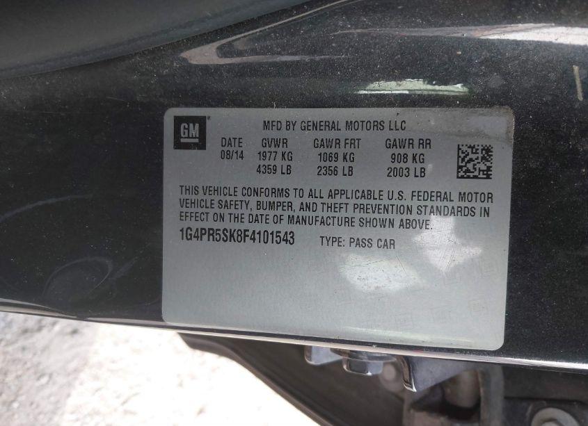 Photo 9 of 2015 Buick Verano CONVENIENCE GROUP (VIN 1G4PR5SK8F4101543)