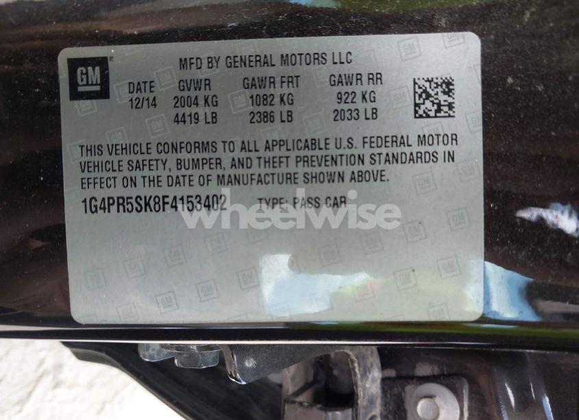 Photo 9 of 2015 Buick Verano CONVENIENCE GROUP (VIN 1G4PR5SK8F4153402)