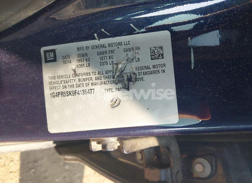 Photo 9 of 2015 Buick Verano CONVENIENCE GROUP (VIN 1G4PR5SK9F4136477)