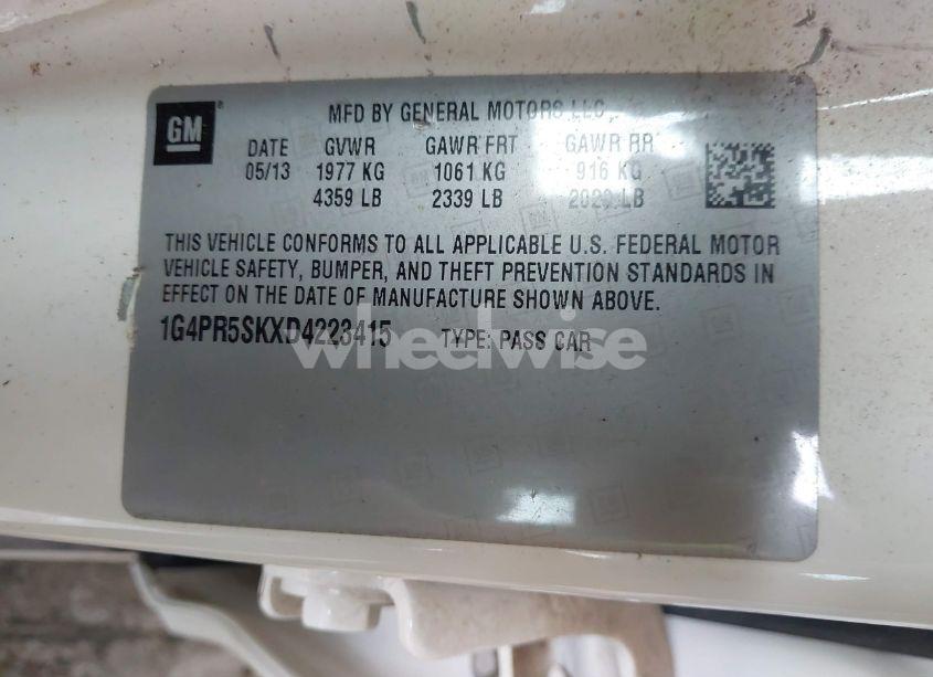 Photo 9 of 2013 Buick Verano CONVENIENCE GROUP (VIN 1G4PR5SKXD4223415)