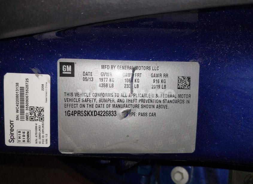 Photo 9 of 2013 Buick Verano CONVENIENCE GROUP (VIN 1G4PR5SKXD4226833)