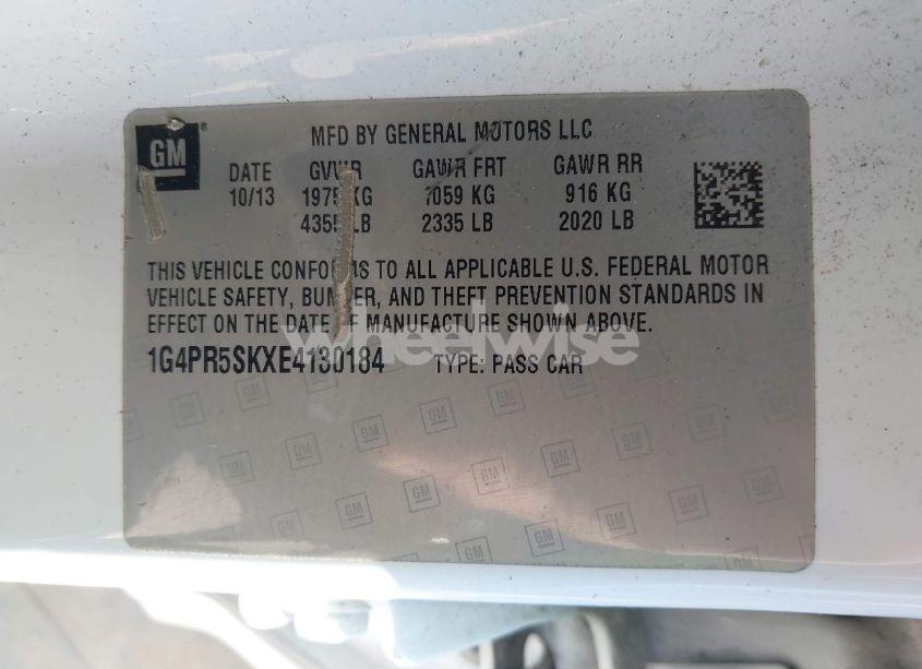 Photo 9 of 2014 Buick Verano CONVENIENCE GROUP (VIN 1G4PR5SKXE4130184)