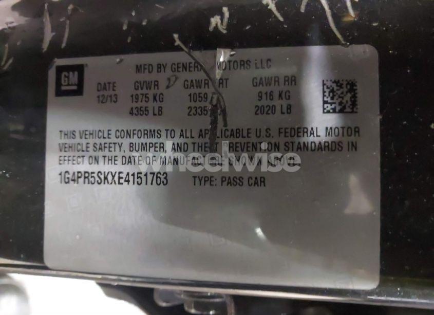 Photo 9 of 2014 Buick Verano CONVENIENCE GROUP (VIN 1G4PR5SKXE4151763)