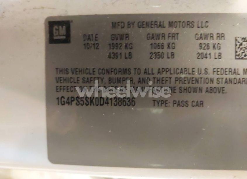 Photo 9 of 2013 Buick Verano LEATHER GROUP (VIN 1G4PS5SK0D4138636)