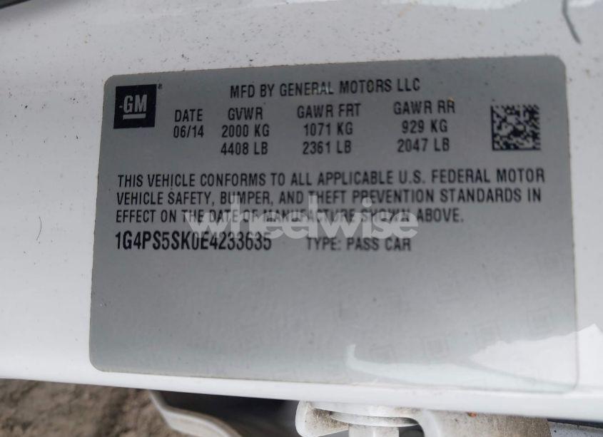 Photo 9 of 2014 Buick Verano LEATHER GROUP (VIN 1G4PS5SK0E4233635)