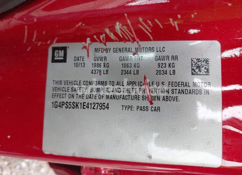 Photo 9 of 2014 Buick Verano LEATHER GROUP (VIN 1G4PS5SK1E4127954)