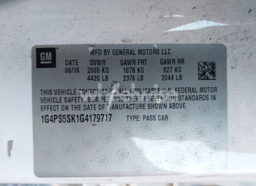 Photo 9 of 2016 Buick Verano LEATHER GROUP (VIN 1G4PS5SK1G4179717)