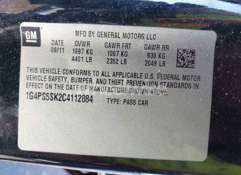 Photo 9 of 2012 Buick Verano LEATHER GROUP (VIN 1G4PS5SK2C4112084)