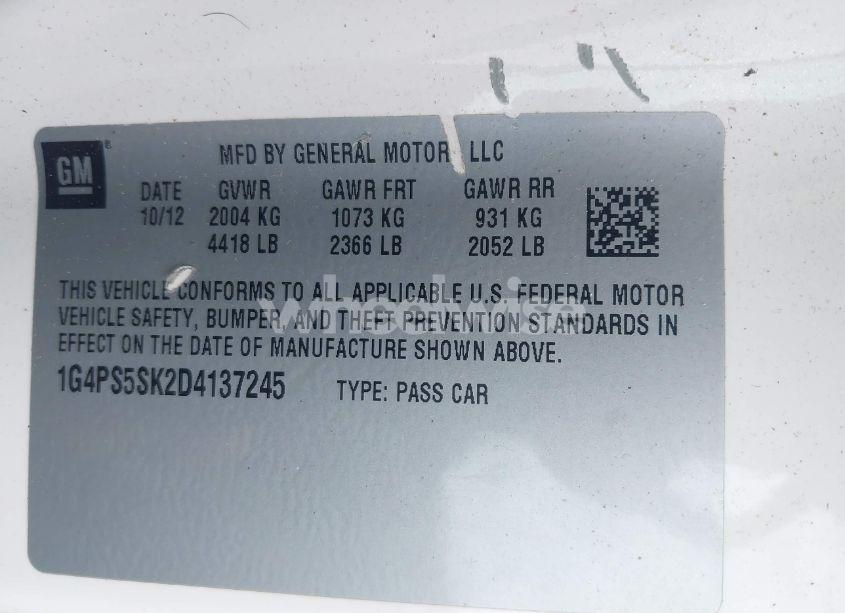 Photo 9 of 2013 Buick Verano LEATHER GROUP (VIN 1G4PS5SK2D4137245)