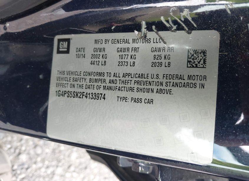 Photo 9 of 2015 Buick Verano LEATHER GROUP (VIN 1G4PS5SK2F4133974)