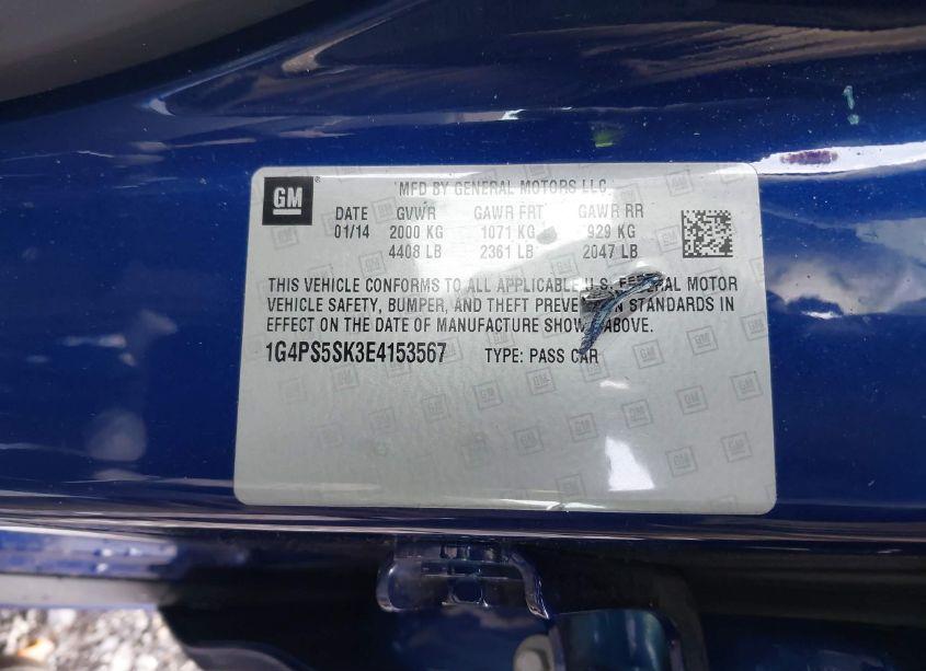 Photo 9 of 2014 Buick Verano LEATHER GROUP (VIN 1G4PS5SK3E4153567)