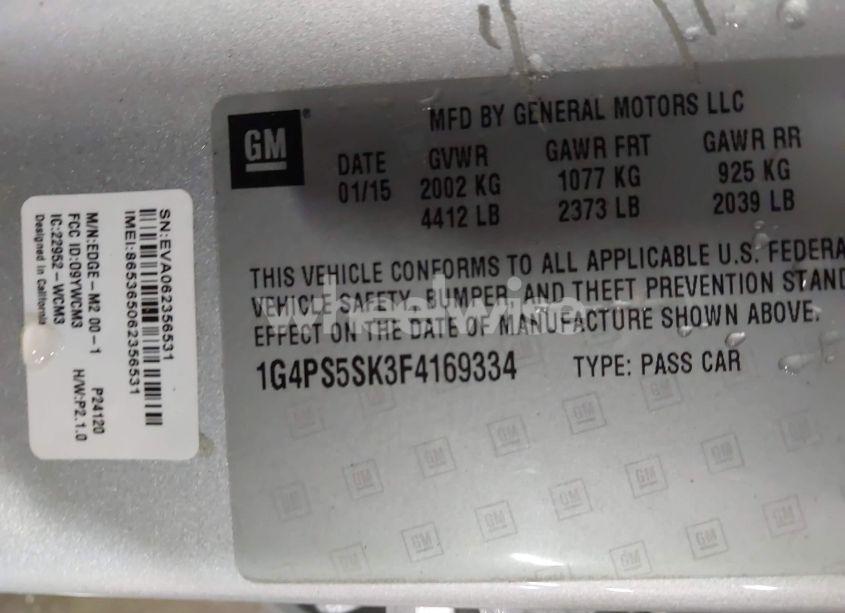 Photo 9 of 2015 Buick Verano LEATHER GROUP (VIN 1G4PS5SK3F4169334)