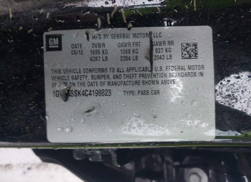 Photo 9 of 2012 Buick Verano LEATHER GROUP (VIN 1G4PS5SK4C4198823)