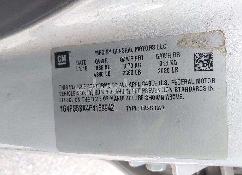 Photo 9 of 2015 Buick Verano LEATHER GROUP (VIN 1G4PS5SK4F4169942)